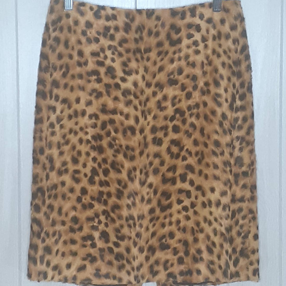Milly Dresses & Skirts - Milly of New York Faux Fur Leopard Print Pencil Skirt Size 2 Lined